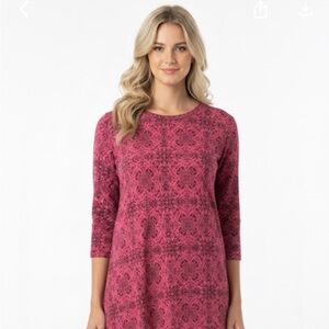 Lularoe xxsmall pink floral embroidered Irma top